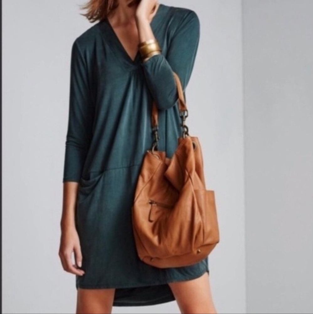 Anthropologie Dolan Left Coast Green Casual Long Sleeve Dress